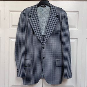 Vintage Men’s Sport Coat Polyester Knit Blazer by Lee Howard Size M-L